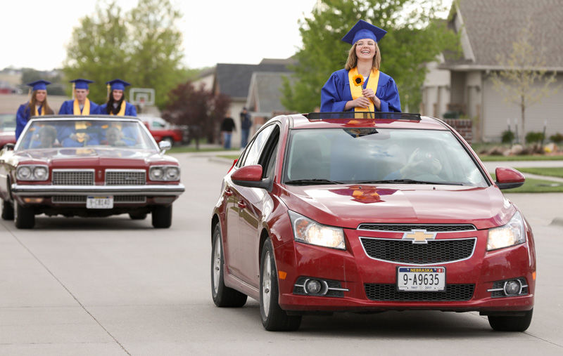 Kearney neighborhood grad parade